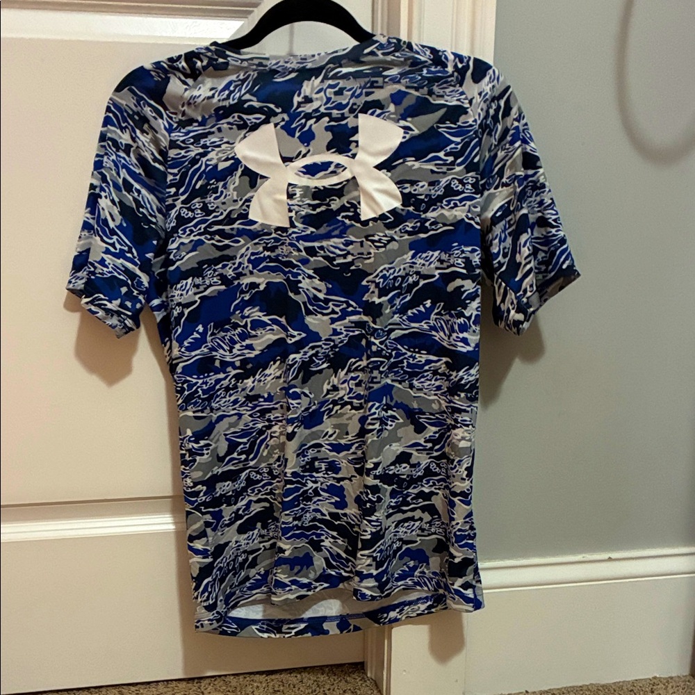 Under Armour Blue and Gray Camo Tee